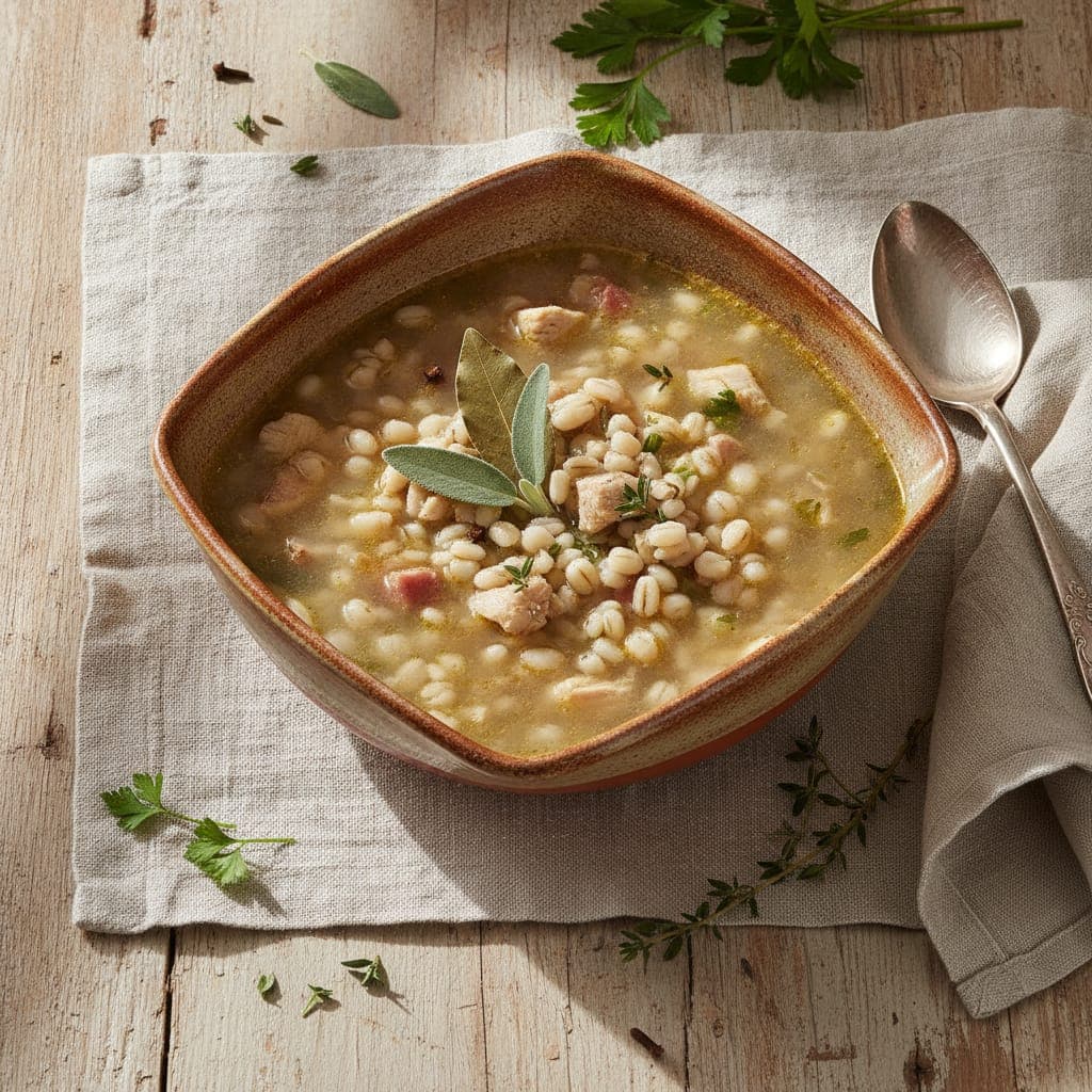 Graupensuppe Italienisch