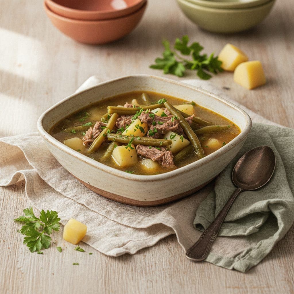 Schnibbelbohnensuppe