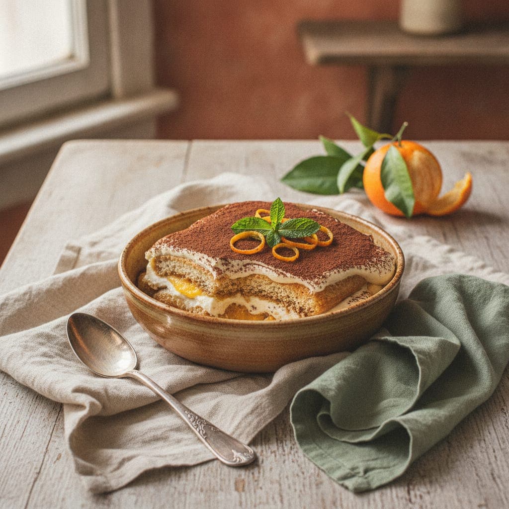 Tiramisu mit Orangensaft